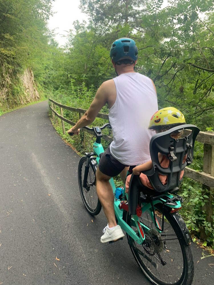 Porlezza Biking Pedaling Up the Hill