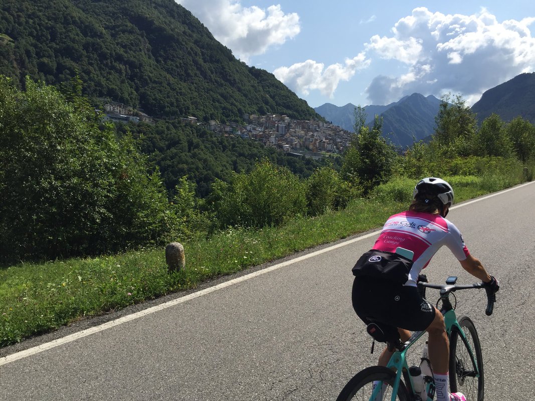 Cyclist on Scenic Mountain Road
