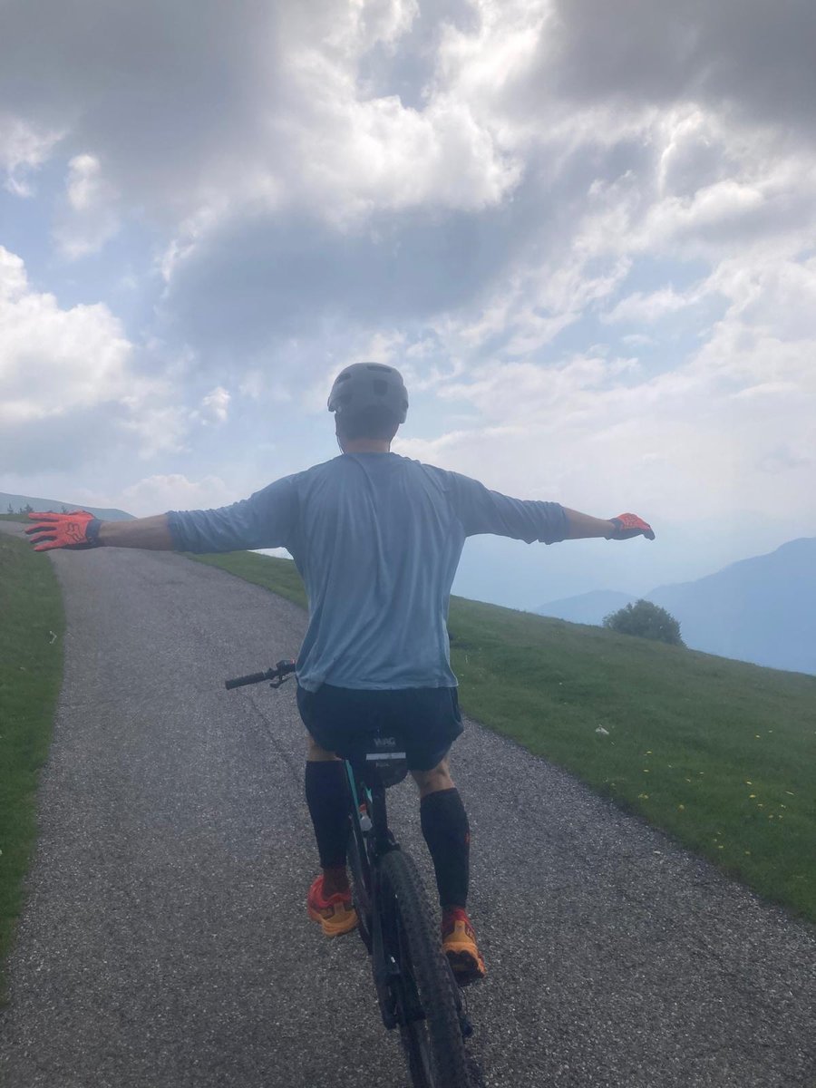 Cyclist Embracing the Open Air Cyclist Embracing the Open Air