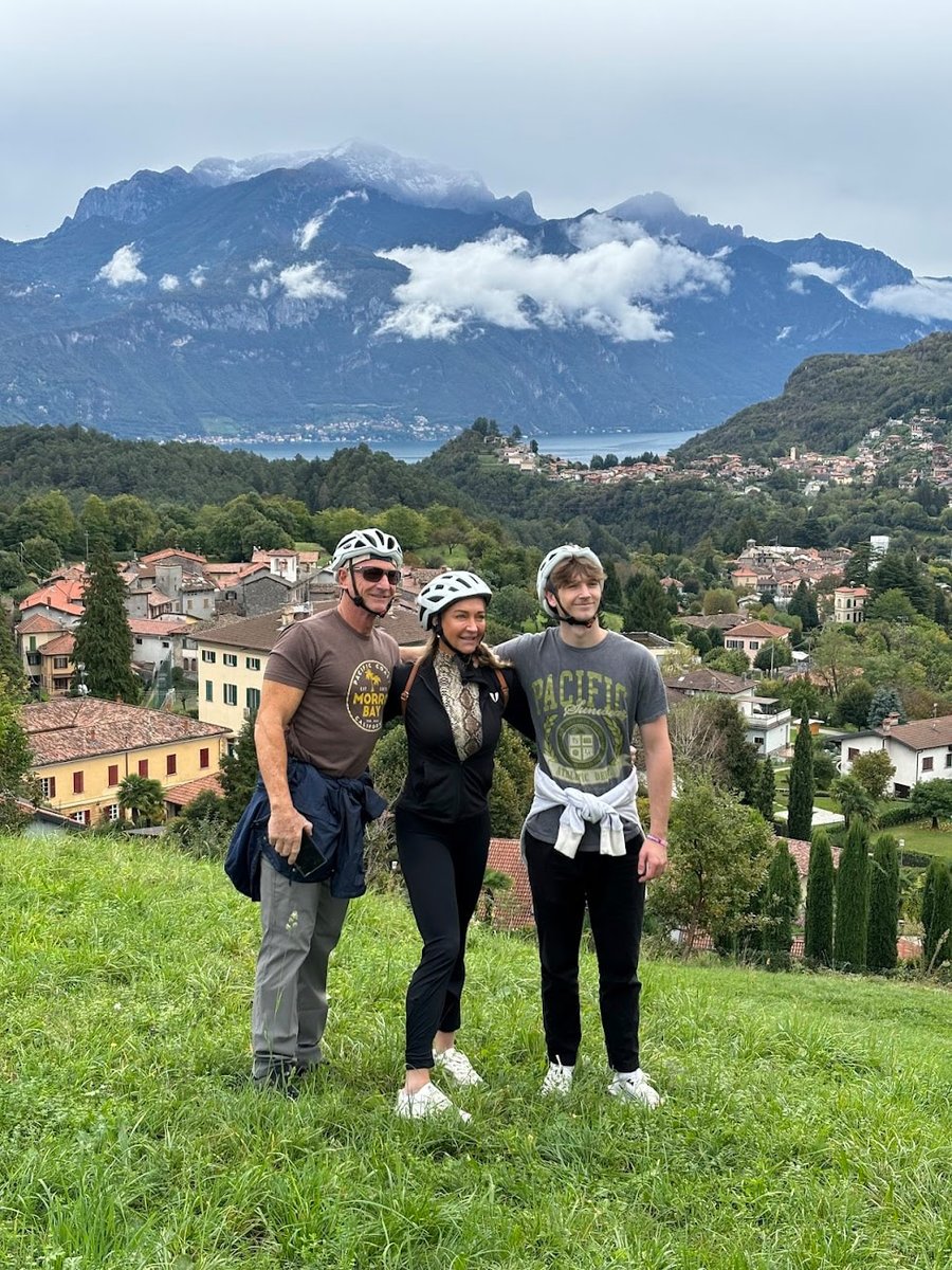 Group of Cyclists in Bellagio