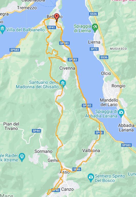 Ghisallo gravel Route Map