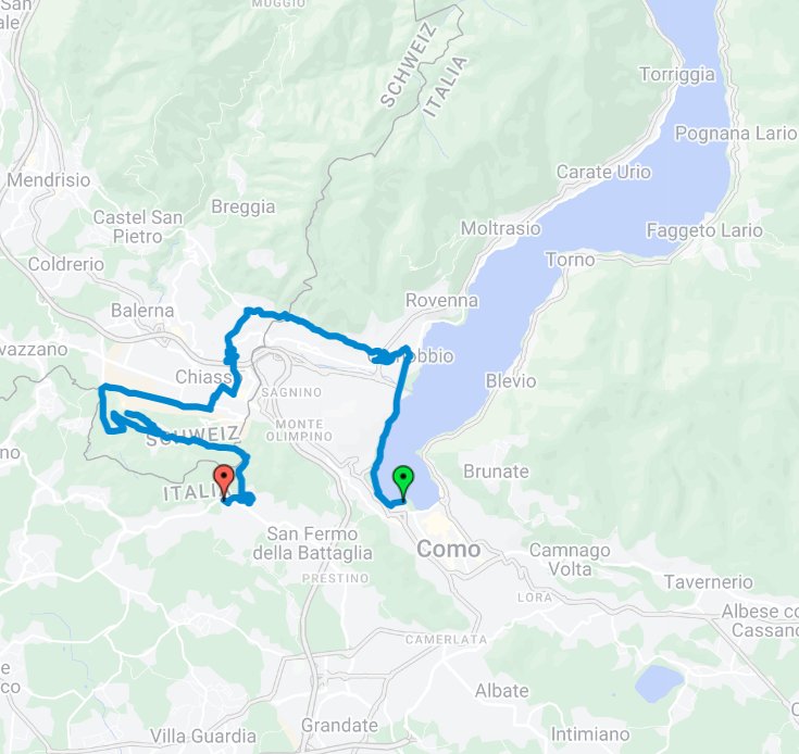 Italian-Swiss Bike & Wine Tour: esperienza team building a Como Route Map