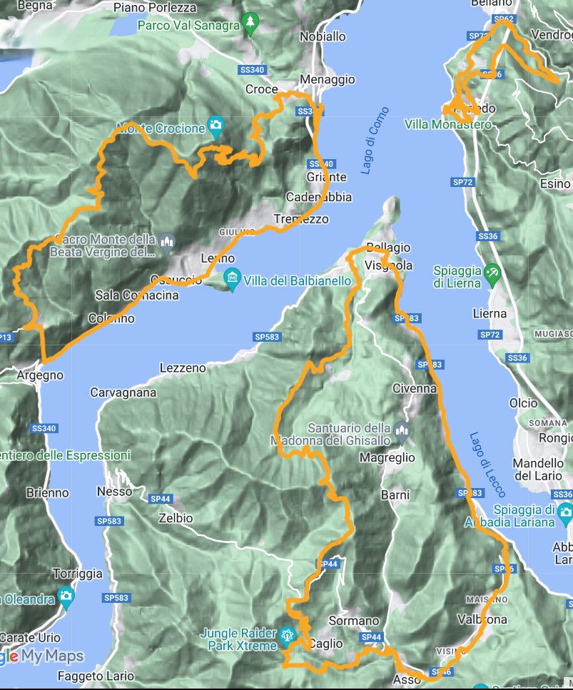 Full-Suspension EMTB tour: il meglio del Lago diComo Route Map