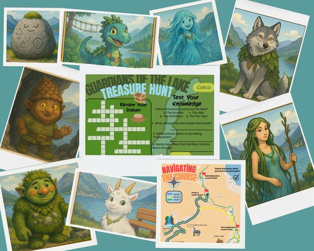 Treasure Hunt Characters and Map